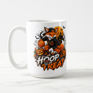 Hoop or Treat Spooky Fox Basketball Halloween  Coffee Mug