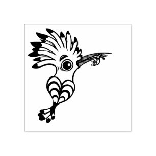 Hoopoe Bird Rubber Stamp
