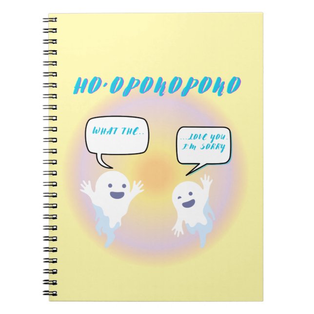 Ho'oponopono Ghosts Healing & Funny Design Kids Notebook (Front)