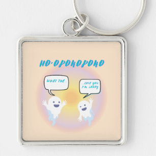 Ho'oponopono Ghosts Healing & Funny Two-Tone Key Ring