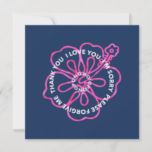 Ho'oponopono pono prayer LOVE SORRY FORGIVE THANK  Card