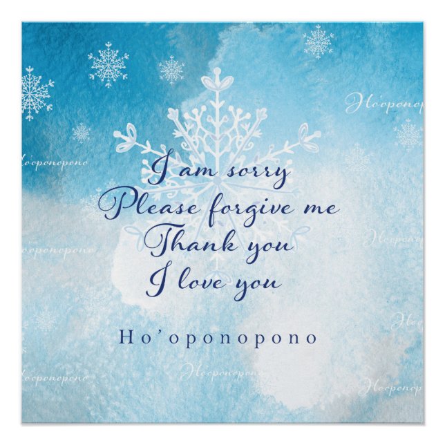 Ho'oponopono Prayer Art Print (Front)