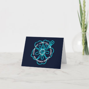Ho'oponopono Prayer I LOVE YOU I'M SORRY FORGIVE  Thank You Card