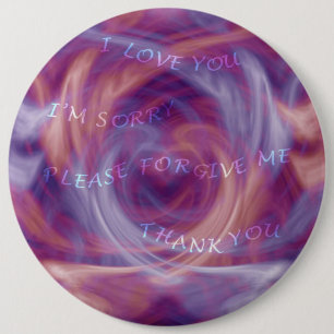 Ho'oponopono Purple Smoke 6 Cm Round Badge