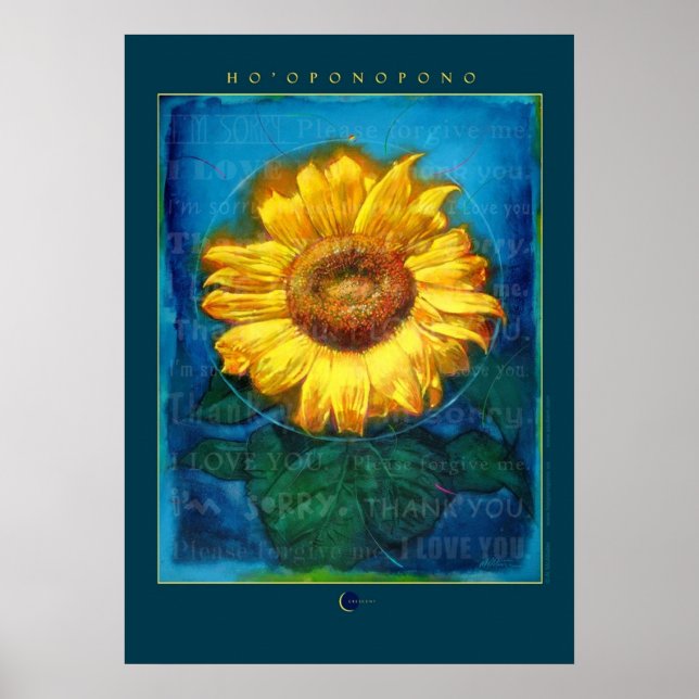 Hooponopono Sunflower Cleansing Poster (Front)