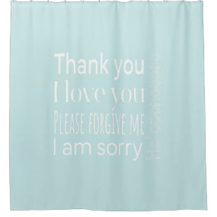 Ho'oponopono Typography Shower Curtain