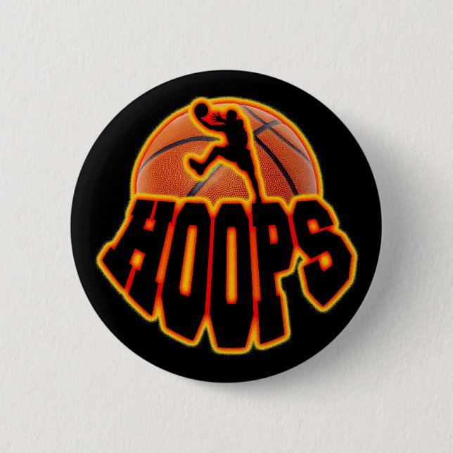 Hoops 6 Cm Round Badge (Front)