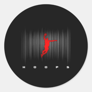 Hoops Basketball Apparel - Basketball Classic Round Sticker