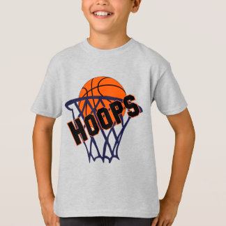 Hoops Basketball & Net Boys Tee