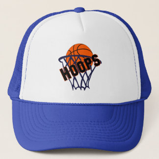 Hoops Basketball & Net Trucker Hat/Cap Hat