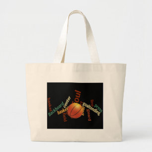 Hoops Basketball Sport Fanatics.jpg Large Tote Bag