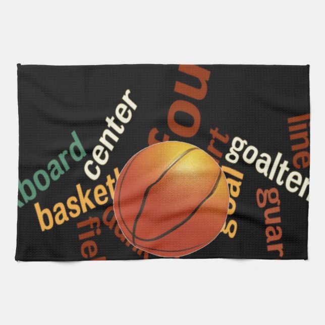 Hoops Basketball Sport Fanatics.jpg Tea Towel (Horizontal)