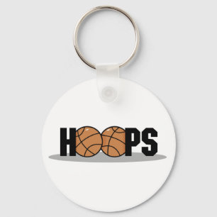 Hoops Basketball T-shirts and Gifts Key Ring