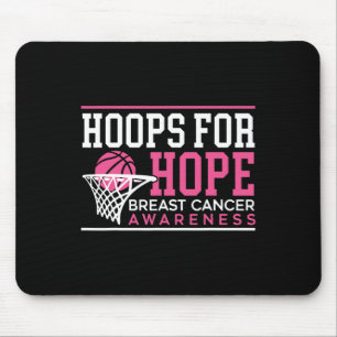 Hoops For Hope Basketball Player Breast Cancer Awa Mouse Pad