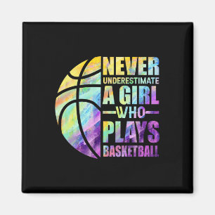 Hoops Girls Never Underestimate A Girl Who Plays B Magnet