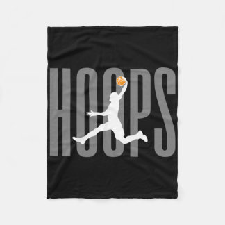 Hoops Sketll Player  Fleece Blanket