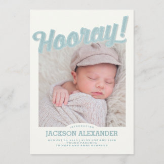 Hooray Baby Announcement