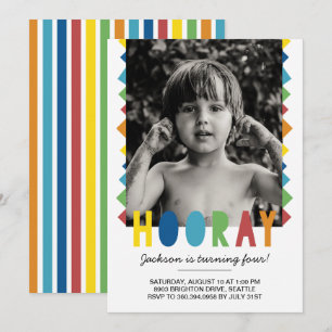Hooray Birthday Invitation