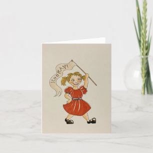 "Hooray!" Congratulatory greeting card
