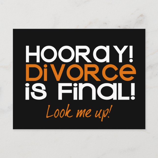 HOORAY! Divorce Announcement Cards (Front)