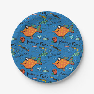 Hooray For Fish Pattern Paper Plate