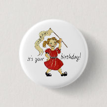 Hooray! Happy birthday buttons