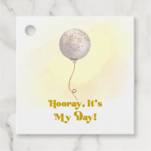 Hooray It’s My Day Birthday Party Favour Tags