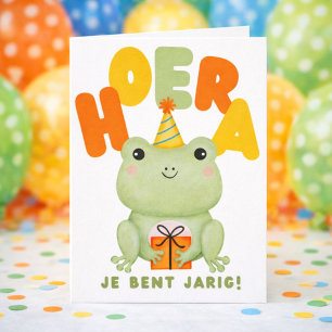 Hooray it's your birthday Frog Happy Birthday Card