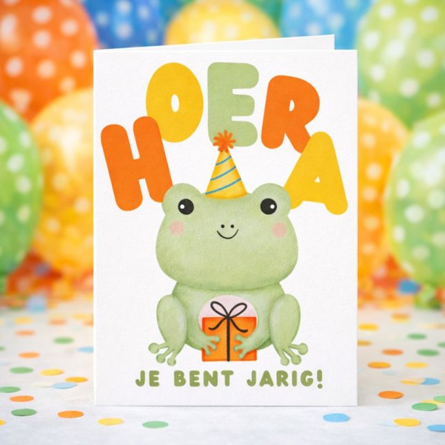 Hooray it's your birthday Frog Happy Birthday Card (Creator Uploaded)