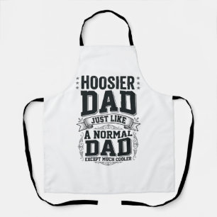 Hoosier Dad Vintage Engraving Quote Shirt Design_1 Apron