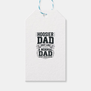 Hoosier Dad Vintage Engraving Quote Shirt Design_1 Gift Tags