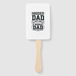Hoosier Dad Vintage Engraving Quote Shirt Design_1 Hand Fan
