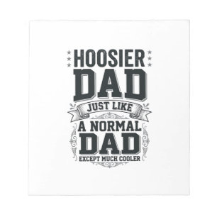 Hoosier Dad Vintage Engraving Quote Shirt Design_1 Notepad