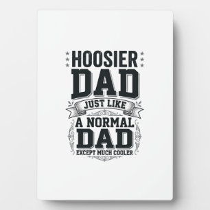 Hoosier Dad Vintage Engraving Quote Shirt Design_1 Plaque