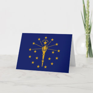Hoosier Flag, Flag of Indiana Card