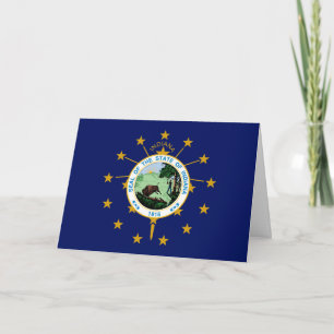 Hoosier Flag & Seal, Flag of Indiana Card