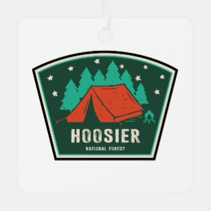 Hoosier National Forest Camping Metal Tree Decoration