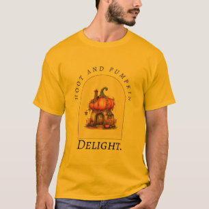 Hoot and pumpkin delight funny halloween T-Shirt