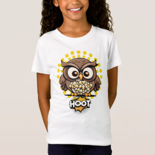 Hoot! Irritable Owl eating popcorn  T-Shirt