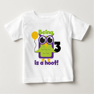 Hoot Owl 3rd Birthday T-shirts and Gifts