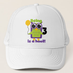 Hoot Owl 3rd Birthday T-shirts and Gifts Trucker Hat