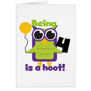 Hoot Owl 4th Birthday T-shirts and Gifts