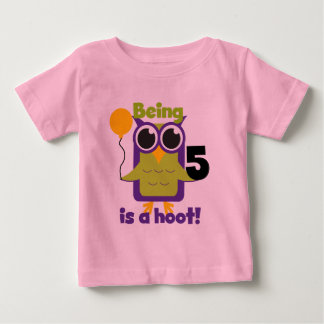Hoot Owl 5th Birthday T-shirts and Gifts