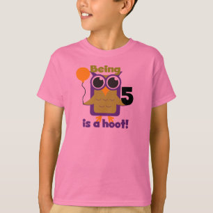 Hoot Owl 5th Birthday T-shirts and Gifts
