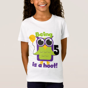 Hoot Owl 5th Birthday T-shirts and Gifts