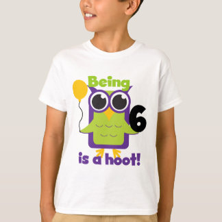 Hoot Owl 6th Birthday T-shirts and Gifts