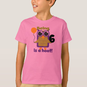 Hoot Owl 6th Birthday T-shirts and Gifts