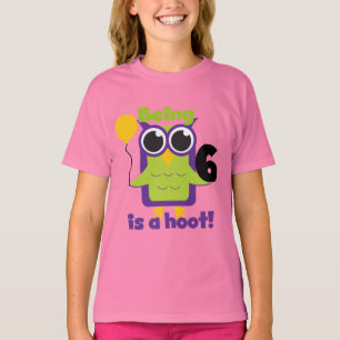 Hoot Owl 6th Birthday T-shirts and Gifts