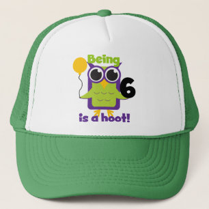 Hoot Owl 6th Birthday T-shirts and Gifts Trucker Hat