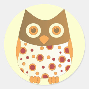 Hoot Owl Classic Round Sticker